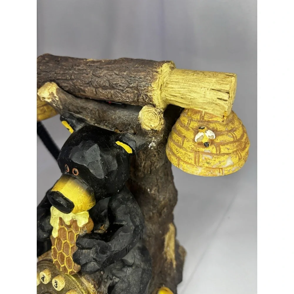 🐻VTG Black Bear Eating Honey W/ Bees dial Phone, Excellent Condition Rare